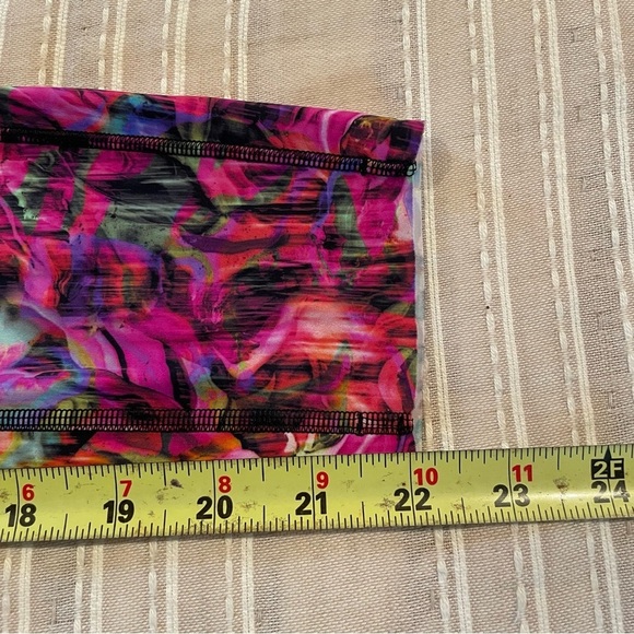 Lululemon Fast & Free High Rise Crop 22" Leggings Hyper Flow Pink Multi 4 W6BE1S - Picture 11 of 11